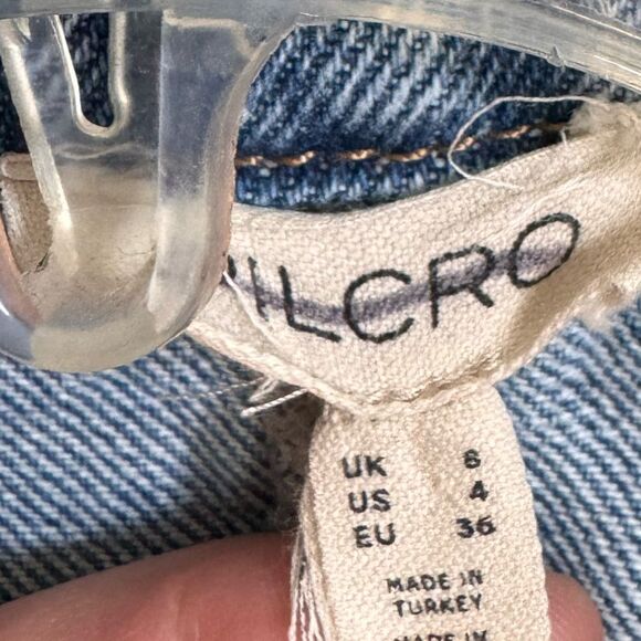 Pilcro Anthropologie Short-Sleeve Denim Button-Front Mini Dress 4 - Picture 5 of 6